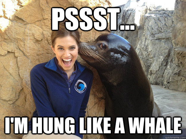 pssst... i'm hung like a whale  Crazy Secret