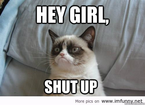 Hey girl, Shut Up  Grumpy Cat Weather