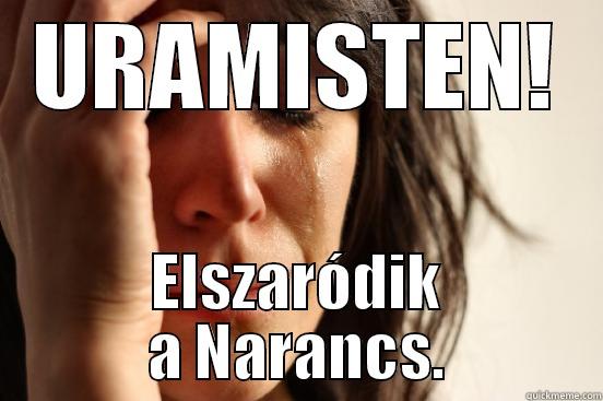 URAMISTEN! ELSZARÓDIK A NARANCS. First World Problems