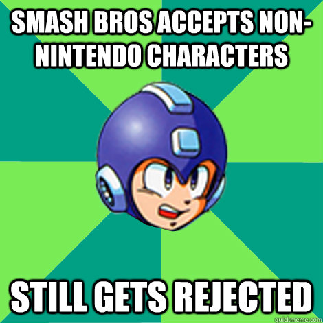 Smash bros accepts non-nintendo characters still gets rejected  