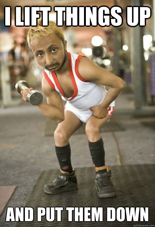 I LIFT THINGS UP AND PUT THEM DOWN  Midget Bodybuilder - I lift things up and put them down