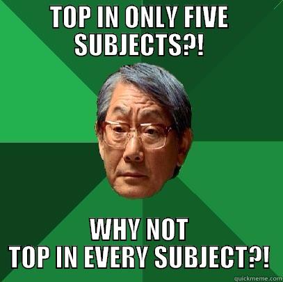 asian struggles - TOP IN ONLY FIVE SUBJECTS?! WHY NOT TOP IN EVERY SUBJECT?! High Expectations Asian Father