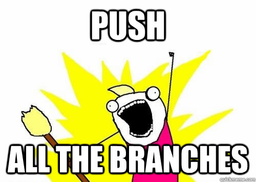 push all the branches  