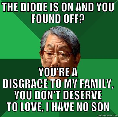 THE DIODE IS ON AND YOU FOUND OFF? YOU'RE A DISGRACE TO MY FAMILY, YOU DON'T DESERVE TO LOVE, I HAVE NO SON High Expectations Asian Father