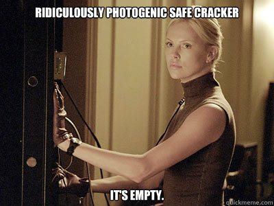 Ridiculously photogenic safe cracker It's empty.  Ridiculously photogenic safe cracker