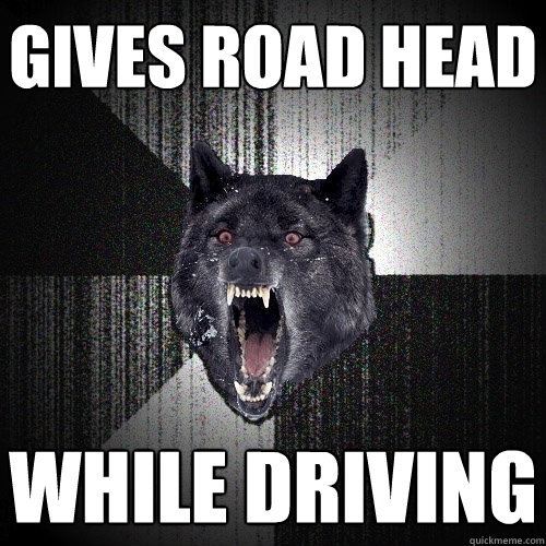 gives road head while driving   Insanity Wolf