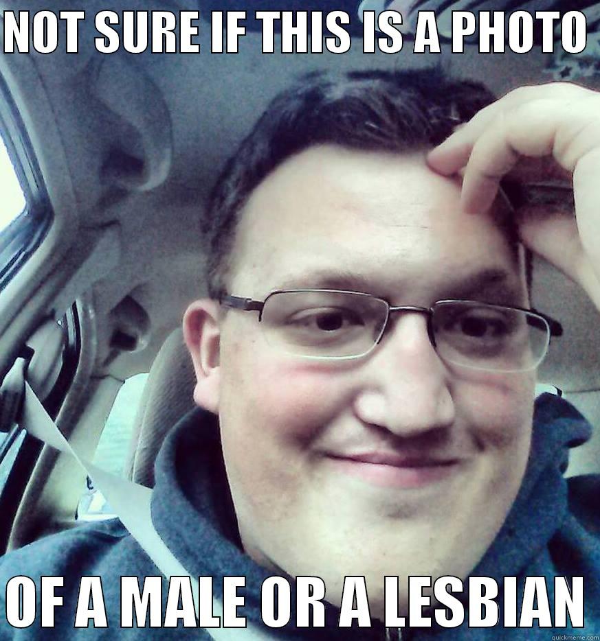 NOT SURE IF THIS IS A PHOTO   OF A MALE OR A LESBIAN Misc