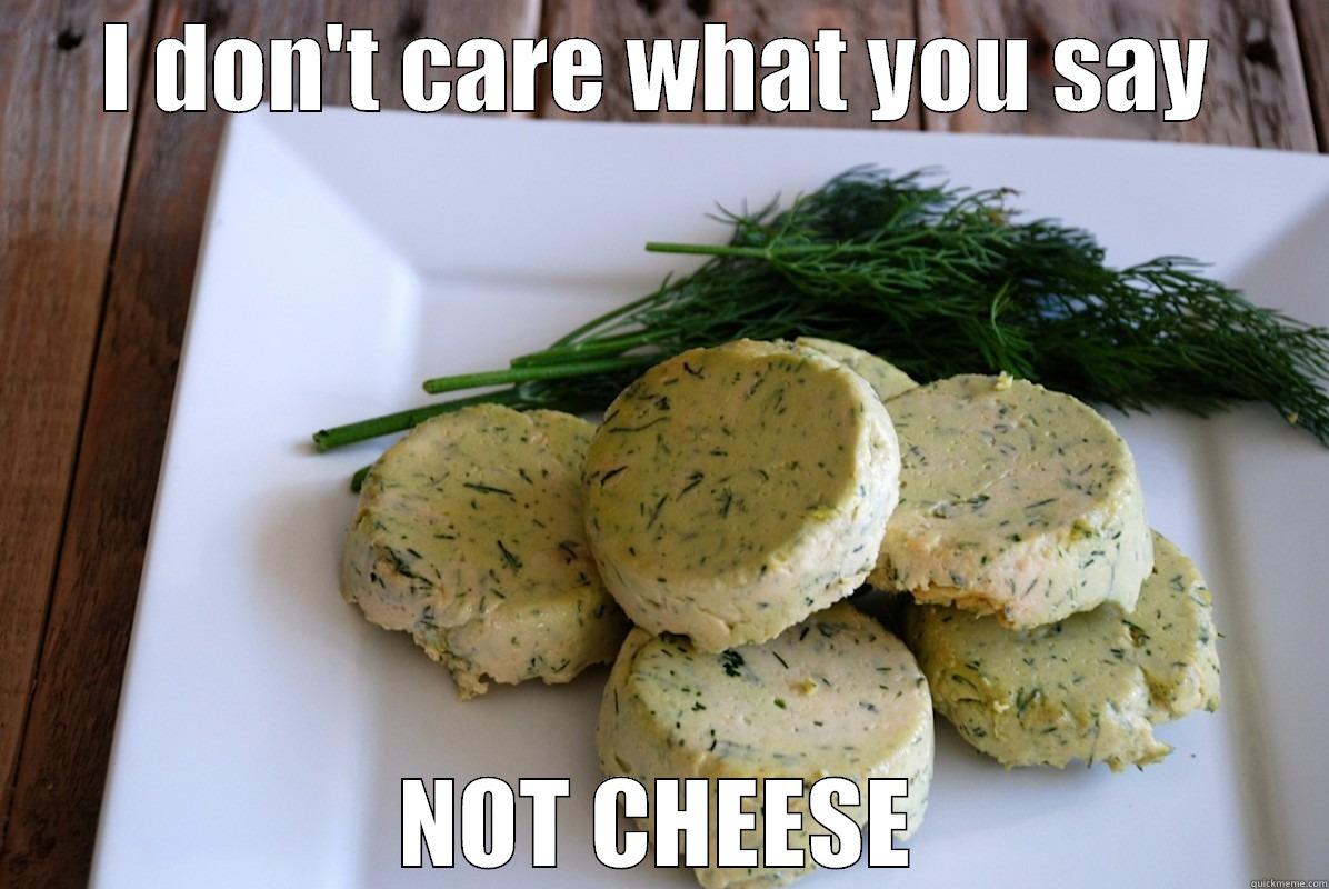 I DON'T CARE WHAT YOU SAY NOT CHEESE Misc