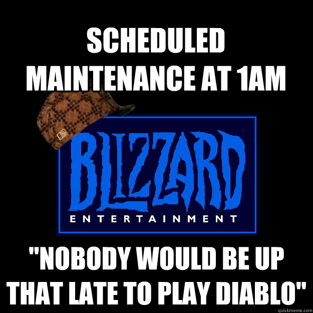 scheduled maintenance at 1AM 