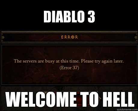 diablo 3 welcome to hell  Error 37