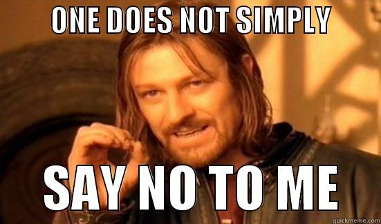          ONE DOES NOT SIMPLY              	SAY NO TO ME    Boromir
