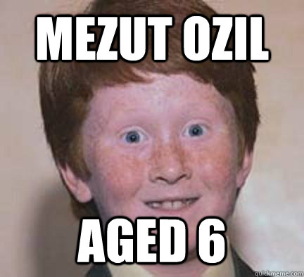 Mezut Ozil Aged 6  Over Confident Ginger