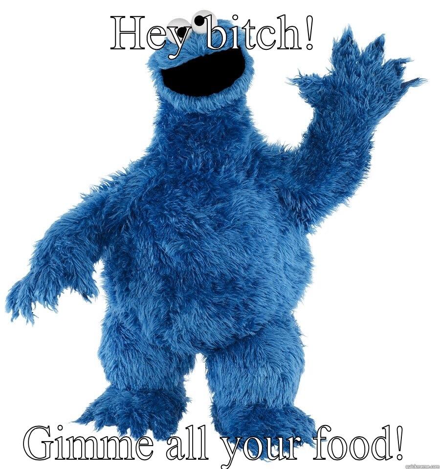 HEY BITCH! GIMME ALL YOUR FOOD! Paranoid Parrot