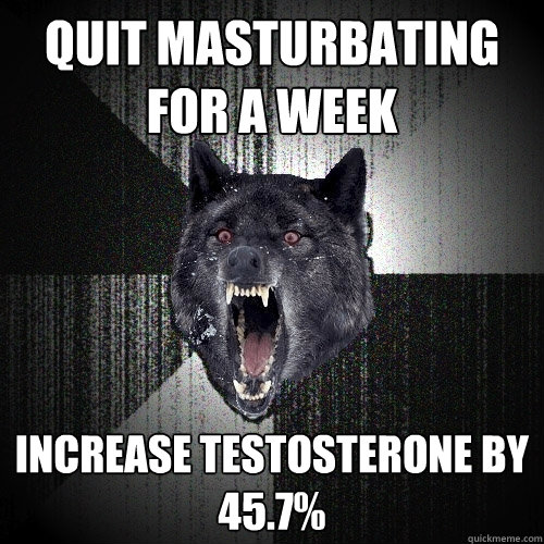 Quit Masturbating for a week increase testosterone by 45.7%  Insanity Wolf