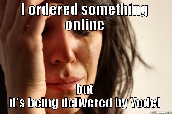 I ORDERED SOMETHING ONLINE BUT IT'S BEING DELIVERED BY YODEL First World Problems