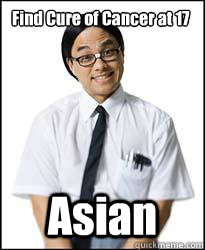 Find Cure of Cancer at 17 Asian  Smart Asian