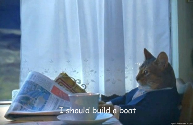 I should build a boat  Sophisticated Cat