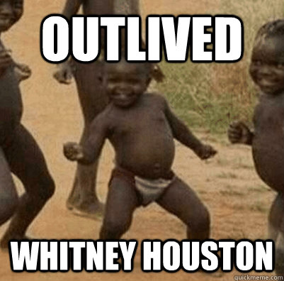Outlived Whitney Houston  3rd world success kid