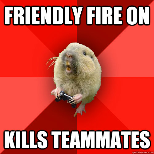 friendly fire on  kills teammates  Gaming Gopher