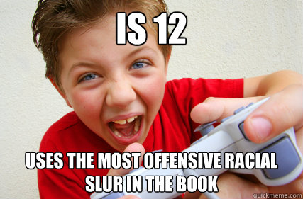 Is 12 Uses the most offensive racial slur in the book - Is 12 Uses the most offensive racial slur in the book  Annoying Gamer Kid