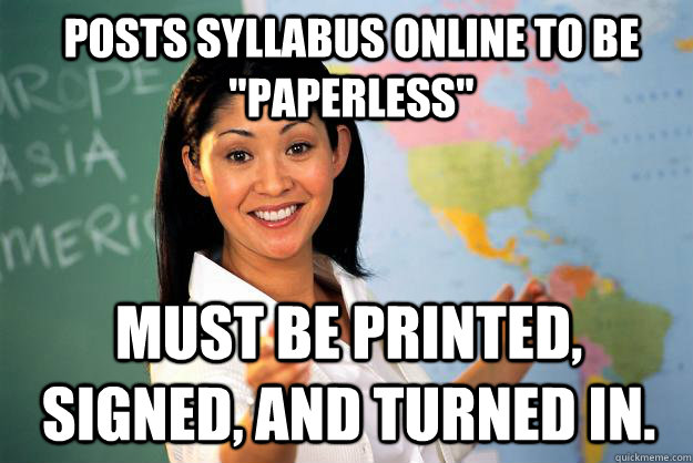 Posts syllabus online to be 