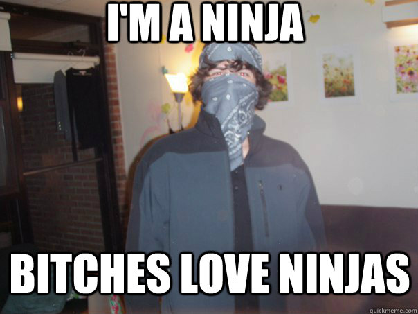 I'm a ninja bitches love ninjas - I'm a ninja bitches love ninjas  Bitches love ninjas