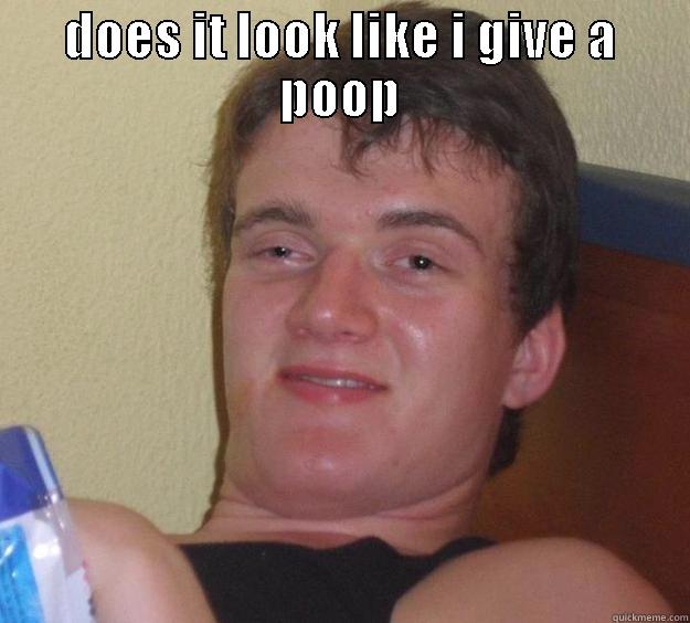 DOES IT LOOK LIKE I GIVE A POOP  10 Guy