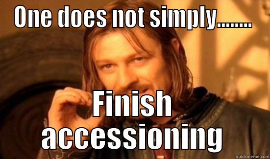 ONE DOES NOT SIMPLY........ FINISH ACCESSIONING Boromir