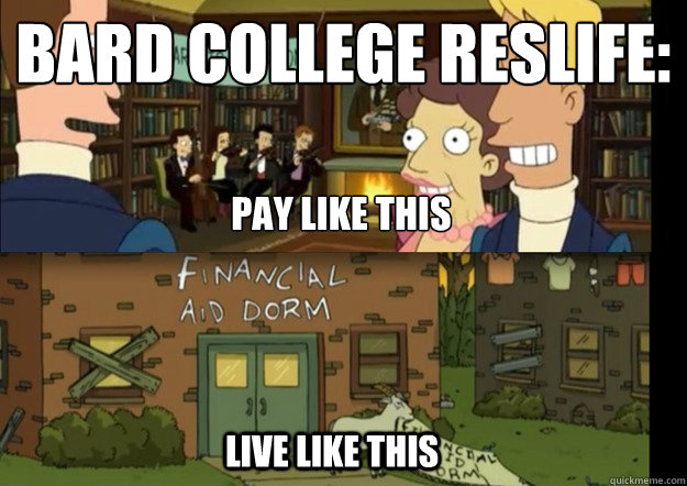 Bard College Reslife:
 Pay like this Live like this - Bard College Reslife:
 Pay like this Live like this  Bard College Reslife