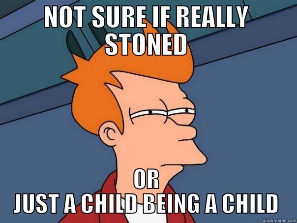 NOT SURE IF REALLY STONED OR JUST A CHILD BEING A CHILD Futurama Fry