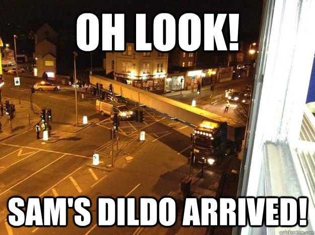 Oh look! Sam's dildo arrived! - Oh look! Sam's dildo arrived!  Moms Dildo