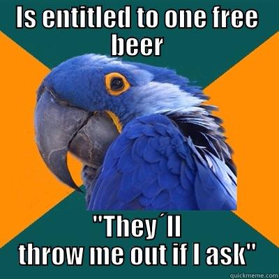 IS ENTITLED TO ONE FREE BEER 