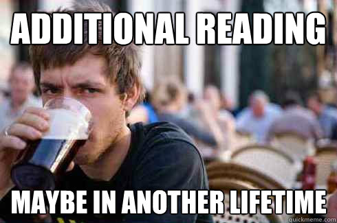 ADDITIONAL READING MAYBE IN ANOTHER LIFETIME  Lazy College Senior