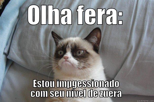 OLHA FERA: ESTOU IMPGESSIONADO COM SEU NÍVEL DE ZUERA Grumpy Cat