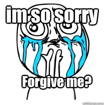 im so sorry  Forgive me? - im so sorry  Forgive me?  Crying meme