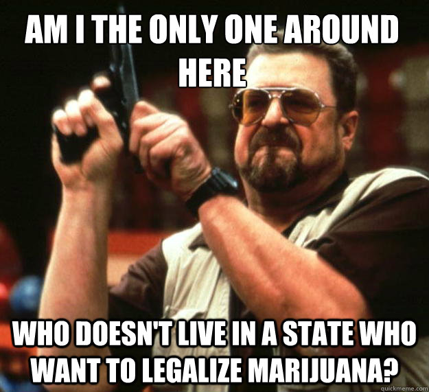 Am I the only one around here who doesn't live in a state who want to legalize marijuana?  Walter