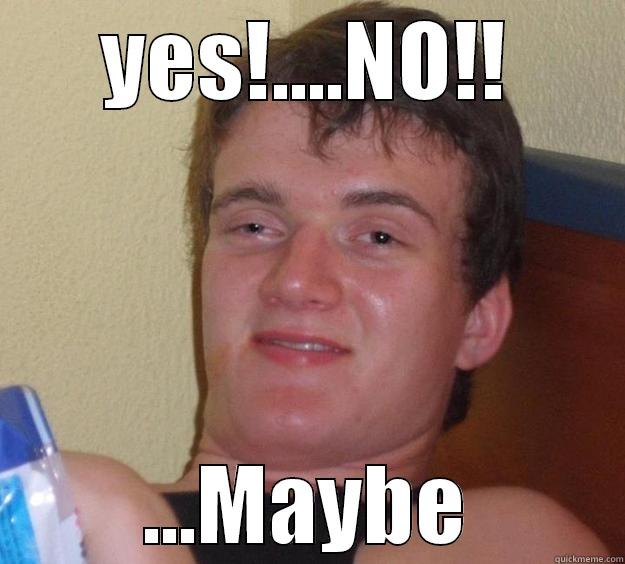 YES!....NO!! ...MAYBE 10 Guy