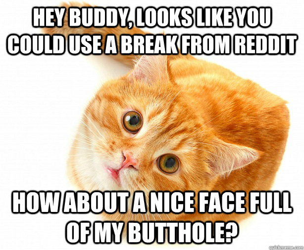 Hey buddy, looks like you could use a break from Reddit How about a nice face full of my butthole? - Hey buddy, looks like you could use a break from Reddit How about a nice face full of my butthole?  Misc