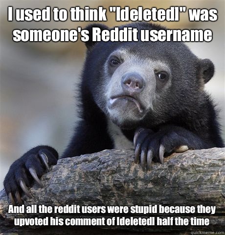 I used to think 