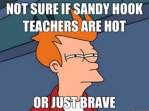 NOT SURE IF SANDY HOOK TEACHERS ARE HOT OR JUST BRAVE  Futurama Fry