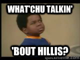 What'chu talkin' 'bout Hillis?  Gary Coleman