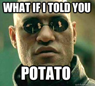 what if i told you POTATO  Matrix Morpheus