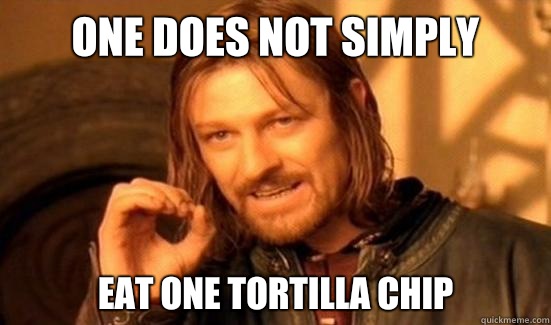 One Does Not Simply Eat one Tortilla chip  Boromir