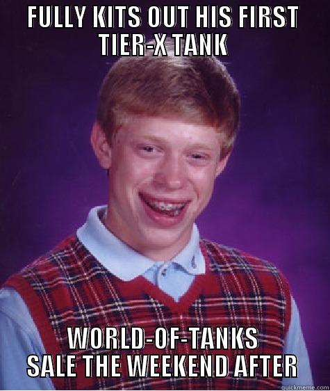 FULLY KITS OUT HIS FIRST TIER-X TANK WORLD-OF-TANKS SALE THE WEEKEND AFTER Bad Luck Brian
