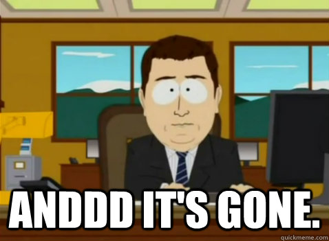 anddd it's gone.  South Park Banker