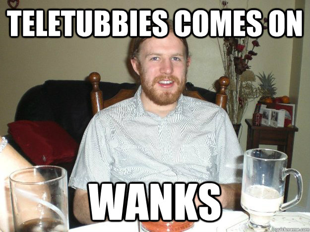 Teletubbies comes on wanks  
