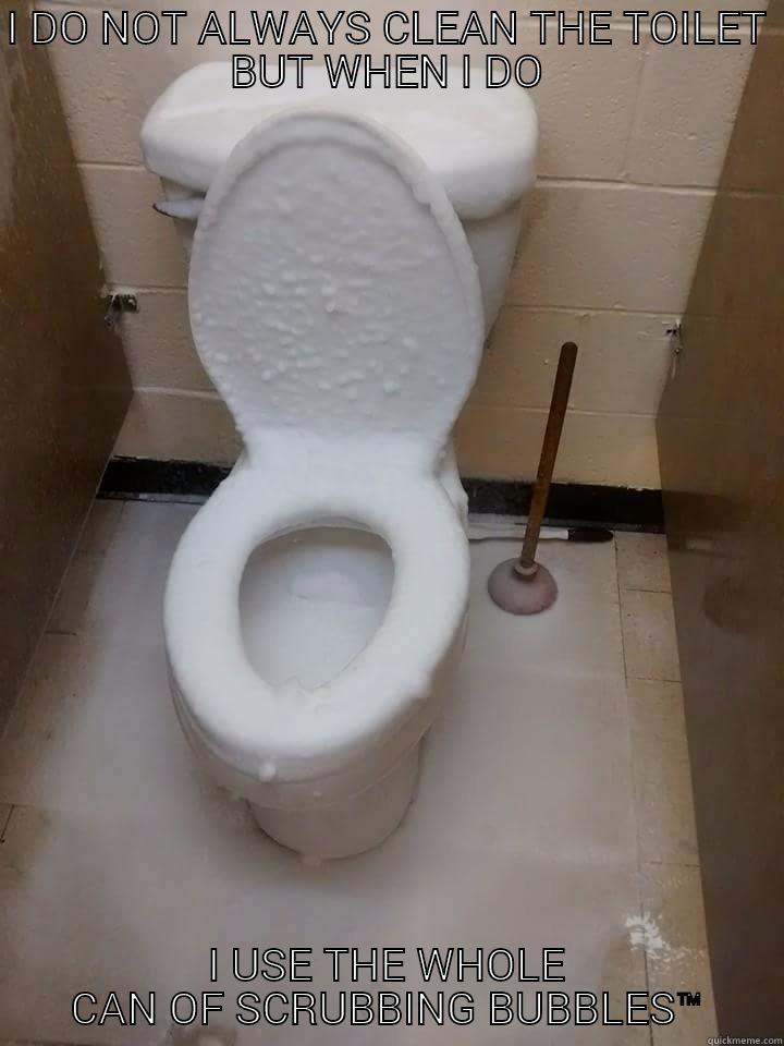 I DO NOT ALWAYS CLEAN THE TOILET BUT WHEN I DO I USE THE WHOLE CAN OF SCRUBBING BUBBLES™ Misc