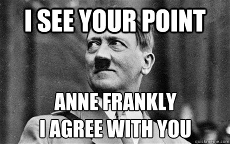 I see your point Anne Frankly
I agree with you  
