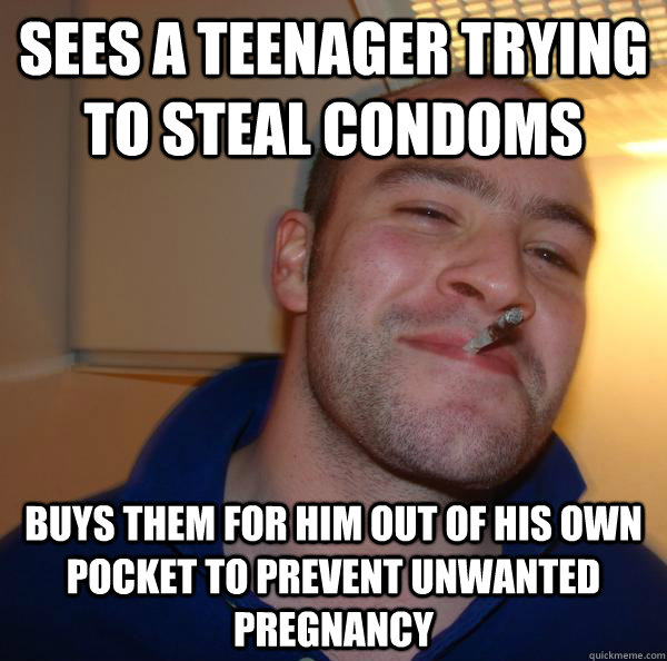 Sees a teenager trying to steal condoms buys them for him out of his own pocket to prevent unwanted pregnancy - Sees a teenager trying to steal condoms buys them for him out of his own pocket to prevent unwanted pregnancy  Misc