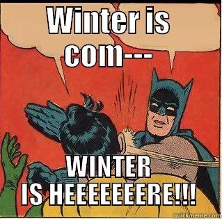 WINTER IS COM--- WINTER IS HEEEEEEERE!!! Slappin Batman